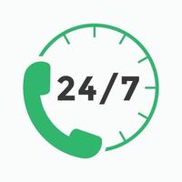 customer support icon. 24 hours call center icon vector