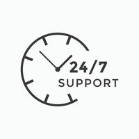 customer support icon. 24 hours call center icon vector