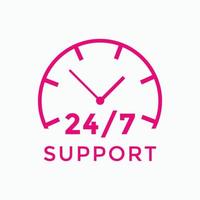 24 hours call center icon vector 247 support icon sign button call center symbol icon template