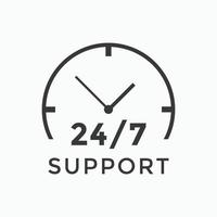 customer support icon. 24 hours call center icon vector