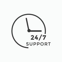 customer support icon. 24 hours call center icon vector