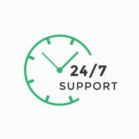 24 hours call center icon vector 247 support icon sign button call center symbol icon template