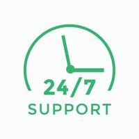 24 hours call center icon vector 247 support icon sign button call center symbol icon template