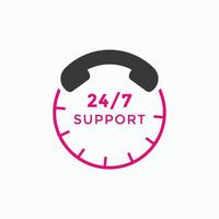 24 hours customer service icon. 24 7 support icon sign button. customer service icon vector