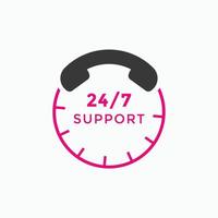 24 hours customer service icon. 24 7 support icon sign button. customer service icon vector