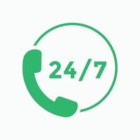 customer support icon. 24 hours call center icon vector