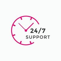 24 hours call center icon vector 247 support icon sign button call center symbol icon template