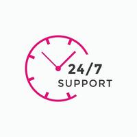 24 hours call center icon vector 247 support icon sign button call center symbol icon template