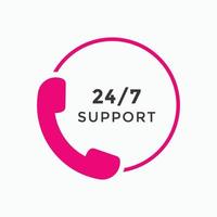 24 hours customer service icon. 24 7 support icon sign button. customer service icon vector