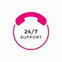 24 hours customer service icon. 24 7 support icon sign button. customer service icon vector