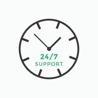 24 hours call center icon vector 247 support icon sign button call center symbol icon template