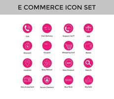 conjunto de iconos de línea de comercio electrónico conjunto de iconos de compras en línea trazo editable vector