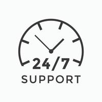 24 hours call center icon vector 247 support icon sign button call center symbol icon template