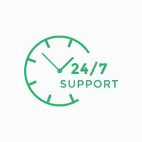 24 hours call center icon vector 247 support icon sign button call center symbol icon template