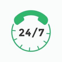 customer support icon. 24 hours call center icon vector