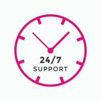 24 hours call center icon vector 247 support icon sign button call center symbol icon template