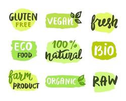 Bio natural food concept. vector