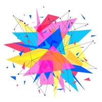 Abstract background template. Triangle shapes vector