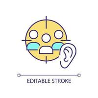 Active listening RGB color icon. Developing empathy. Pay attention to people. Online communication. Show understanding. Isolated vector illustration. Simple filled line drawing. Editable stroke