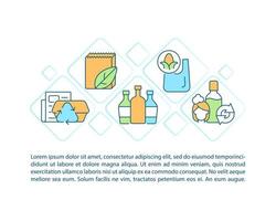 iconos de línea de concepto de productos orgánicos con texto. plantilla de vector de página ppt con espacio de copia. folleto, revista, elemento de diseño de boletín. ilustraciones lineales de materiales naturales en blanco