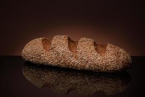 bread on a dark background photo