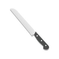 Bread Knife Flat Illustration. Clean Icon Element Design with Shadow on Isolated White Background vector