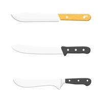 Knife Set Flat Illustration. Clean Icon Design Element on Isolated White Background vector