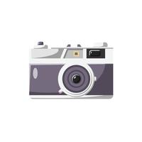 Camera Flat Illustration. Clean and Shiny Icon Design Elements with Shadow on Isolated White Background vector