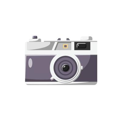 Camera Flat Illustration. Clean and Shiny Icon Design Elements with Shadow on Isolated White Background