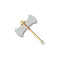Battle Axe Flat Illustration. Clean Icon Design Element on Isolated White Background vector