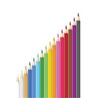 Set of Colored Pencils Flat Illustration. Clean Icon Design Element on Isolated White Background vector