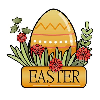 Decorative Easter eggs. Vector illustration.