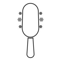 Ice cream on stick contour outline line icon black color vector illustration image thin flat style