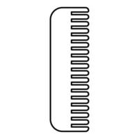 Comb contour outline line icon black color vector illustration image thin flat style