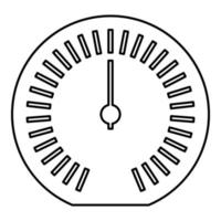 Speedometer odometer speed counter meter contour outline line icon black color vector illustration image thin flat style