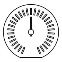 Speedometer odometer speed counter meter contour outline line icon black color vector illustration image thin flat style