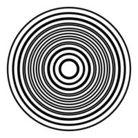 Radio wave wireless contour outline line icon black color vector illustration image thin flat style