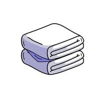 Folded towel or cloth. vector