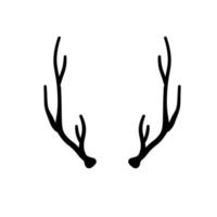 Horn of deer or elk. Hunting trophy. vector