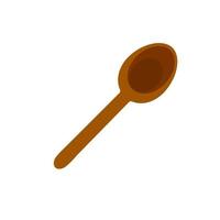 Wooden spoon. Kitchen utensils for food vector