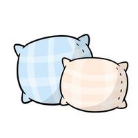 Set of pillows. Large and small object. vector