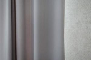 grey curtains in room photo