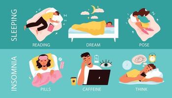 Insomnia And Sleeping Design Concept vector