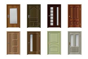 Realistic Doors Icon Set