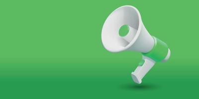 Green Loudspeaker Realistic Background vector