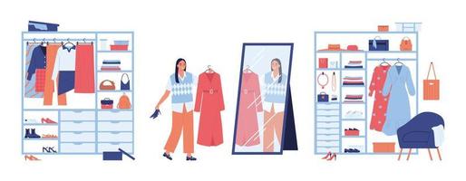 Trendy Wardrobe Set vector