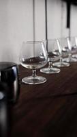 clear empty wine glasses photo