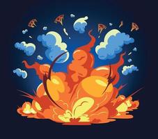 Cartoon Explosion Illustration vector