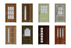 Doors Design Realistic Set vector