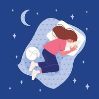 Healthy Sleep Poses Concept vector